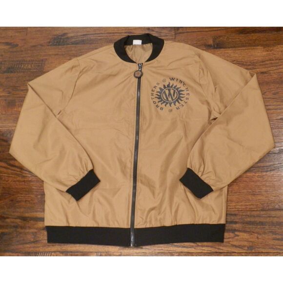 Culturefly Supernatural Winchester Bros Brown Gold Zip Jacket Men's Size Large - Picture 1 of 2